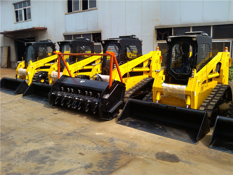 CE SGS Skid Steer Track Loader With Heavy Duty Forestry Mulcher 100HP ...