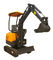 1400kg Mini Crawler Excavator Agriculture Digging Machine Orange Color