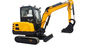 Yellow Mini Rubber Track Excavator Compact Crawler Digger With Cabin