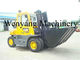 Yellow Diesel Operated Forklift Attachments Dumping Bucket Mounted With Cab