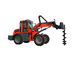 Earth Moving Machines 4WD Forklift With Earth Auger Quick Coupling System