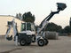 Telescopic Backhoe Loader Dumping Height 5.2m Joystick Excavator And Loader