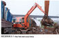 Orange 4 Wheel Excavator With Grapple 360 Degree Rotation Small Round Log