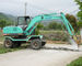 Grab Cotton Equipment Wheel Excavator With Cotton Grapple 1900mm Arm Length